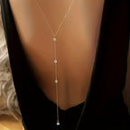 collier de dos femme 4 strass dore backdrop necklace maison du collier