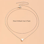 Collier petit cœur argenté femme dimensions — bijou acier inoxydable Maison du Collier