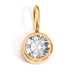 Collier pierre de naissance Avril Diamant Blanc, pendentif doré acier inoxydable 316L