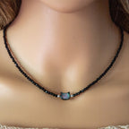 Collier obsidienne noire femme en perles facettées – Maison du Collier