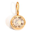 Collier pierre de naissance Novembre Topaze Jaune Clair, pendentif doré acier inoxydable 316L