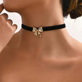 Collier Ras-de-Cou Velours Strass – Femme Tendance