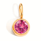 Collier pierre de naissance Juillet Rubis, pendentif doré acier inoxydable 316L