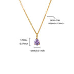 collier goutte de lumiere mauve romantique femme bijou dore maison du collier