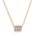collier cylindre dore femme bijou acier inoxydable maison du collier