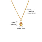Collier goutte de lumière toutes couleurs — cadeau femme bijou acier inoxydable