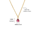 Collier pendentif goutte rose poudré femme — bijou doré Maison du Collier