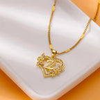 Collier initiale lettre A à Z doré — cadeau femme personnalisé Maison du Collier