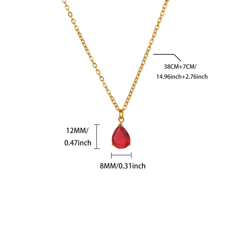 collier goutte lumiere pierre coloree femme cadeau maison du collier