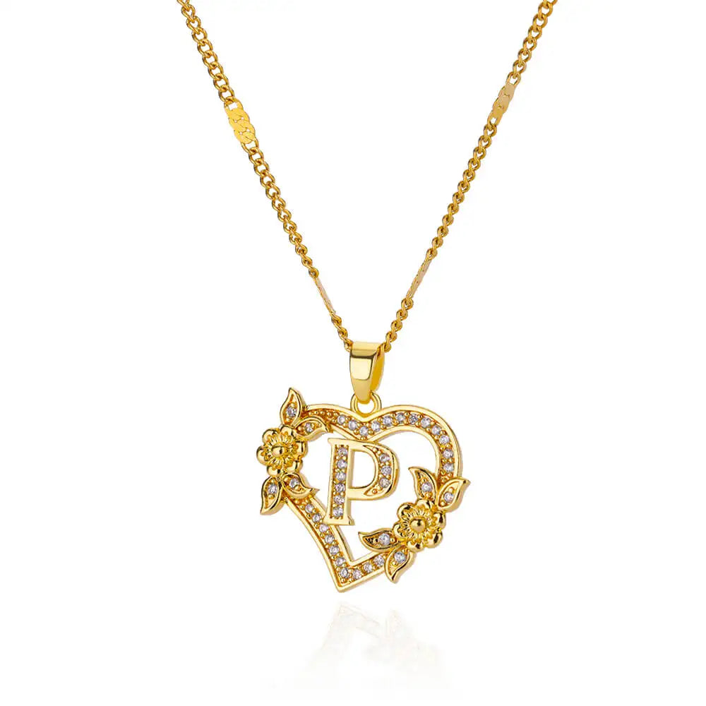 Collier lettre initiale acier doré — bijou cadeau femme Maison du Collier