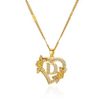 Collier initiale femme doré — lettre zircon scintillant Maison du Collier