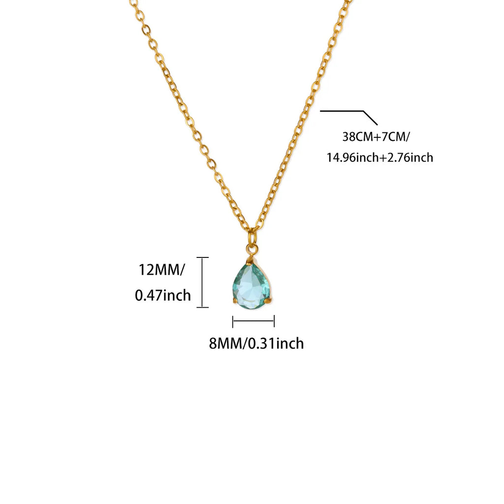 collier goutte lumiere pendentif femme acier inoxydable maison du collier