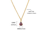 collier goutte de lumiere pierre coloree femme bijou dore maison du collier