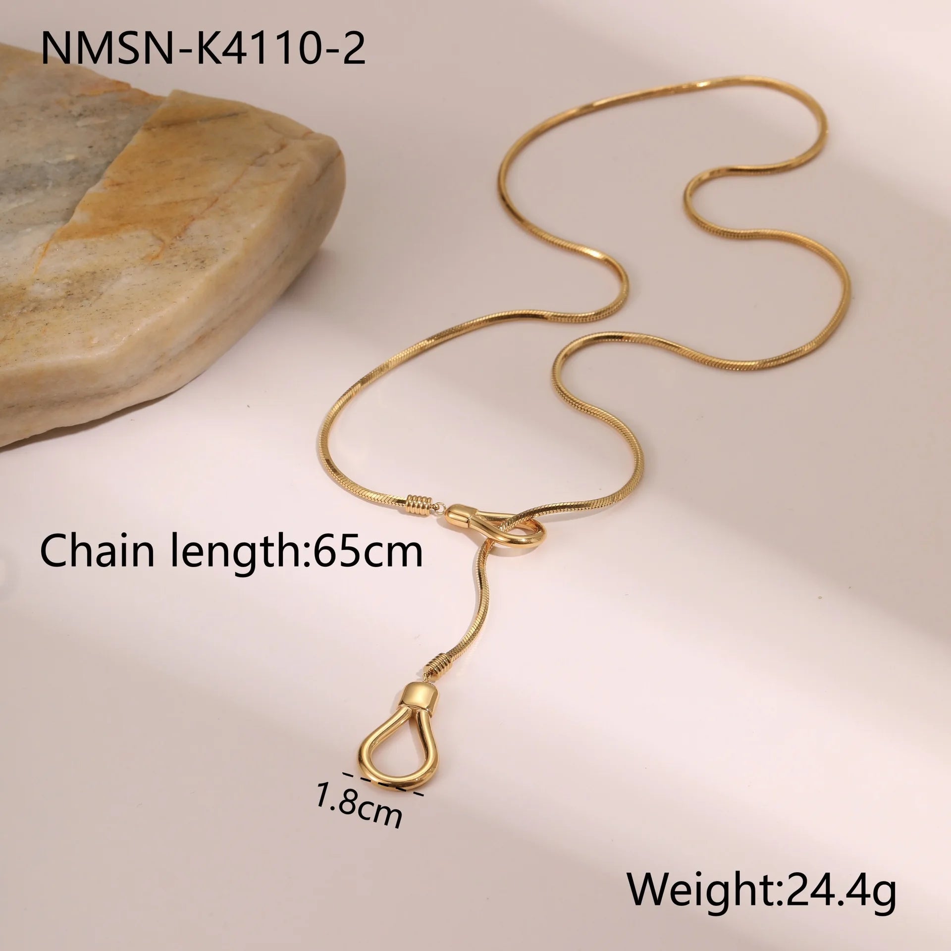 Collier Onde Dorée — Chaîne en Y