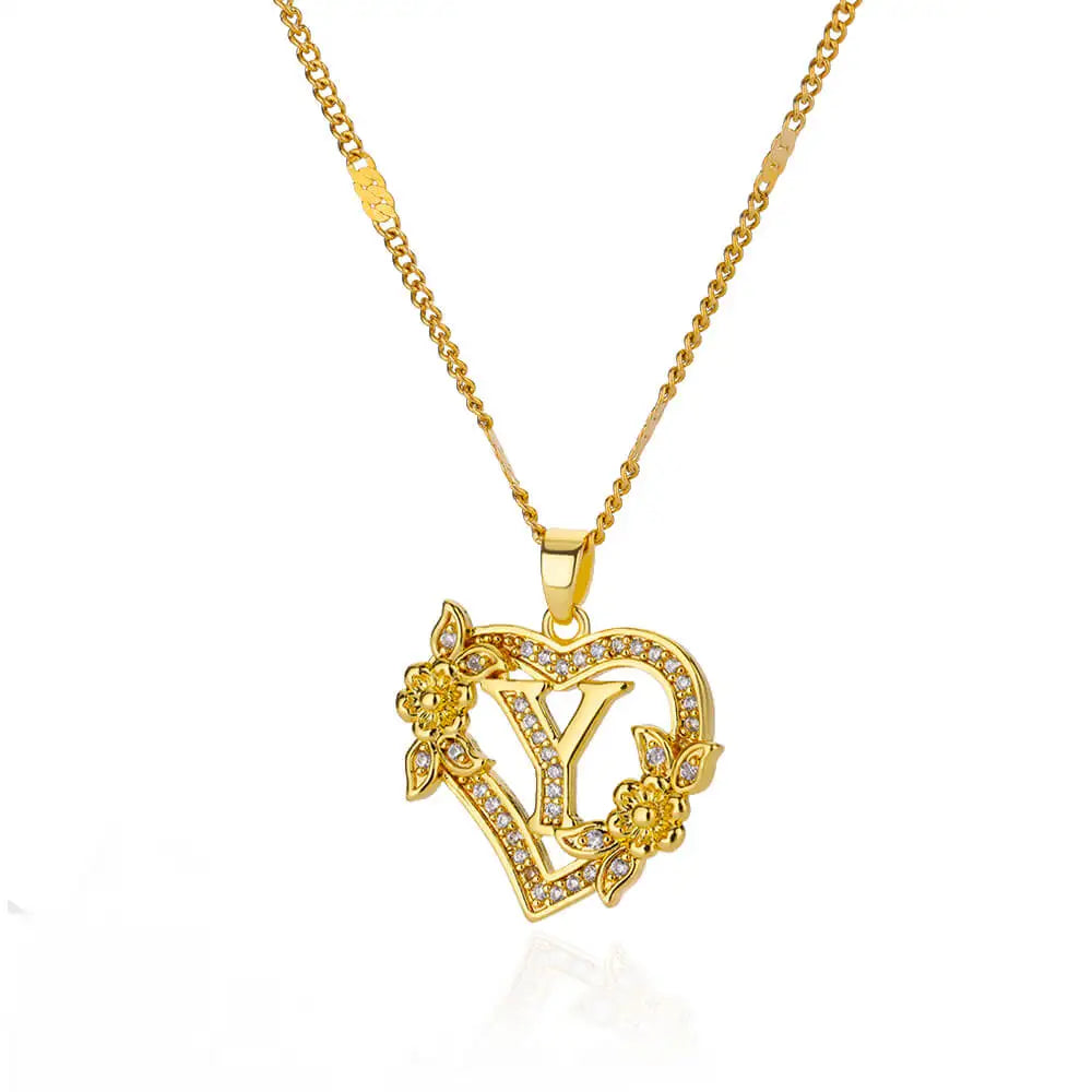 Collier lettre initiale ras de cou doré — acier inoxydable femme Maison du Collier