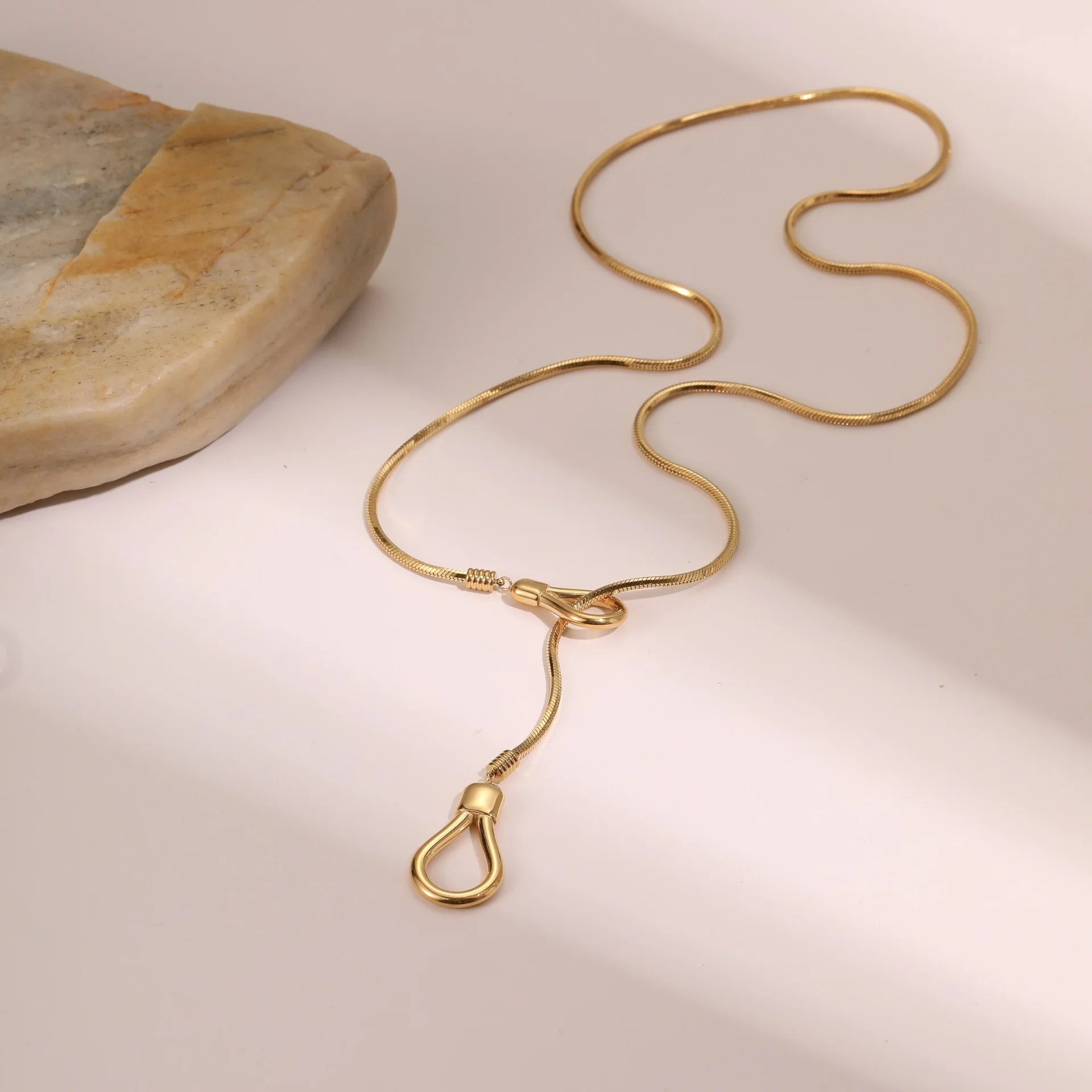 Collier Onde Dorée — Chaîne en Y
