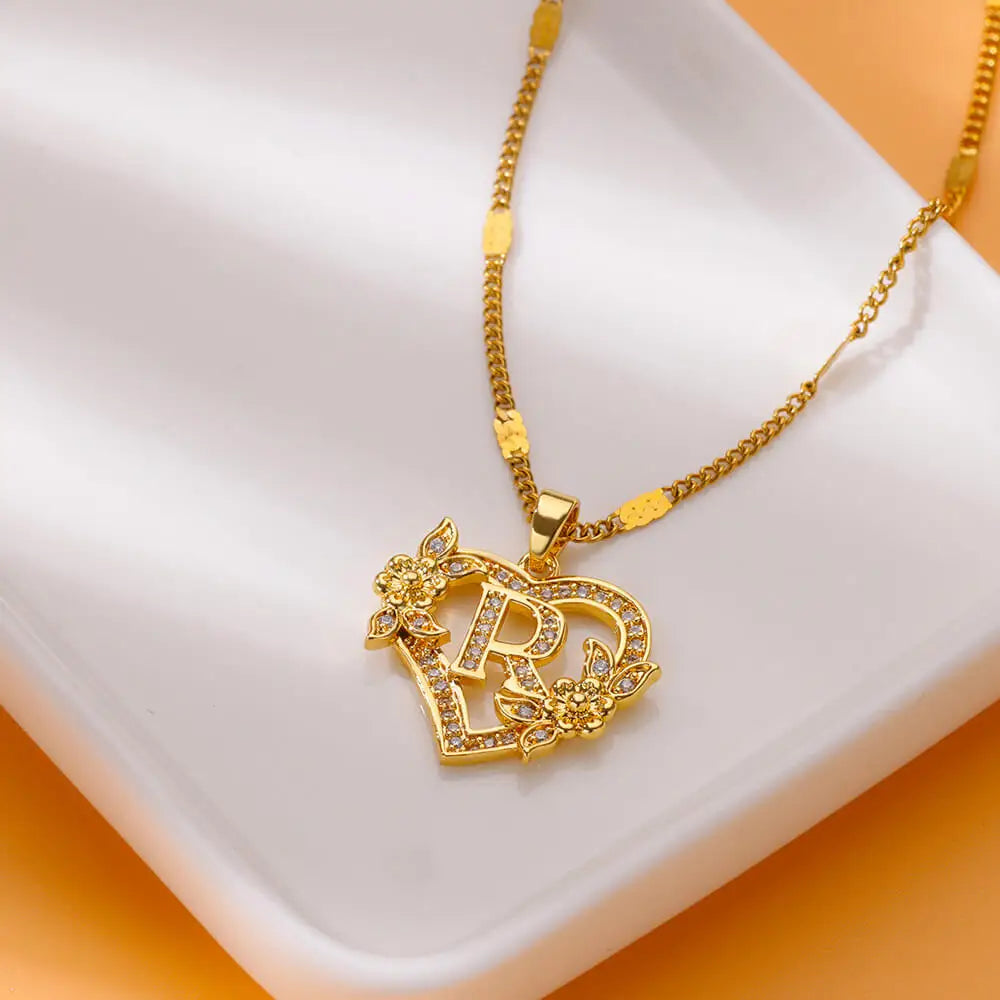 Collier lettre personnalisé femme — bijou initiale doré Maison du Collier