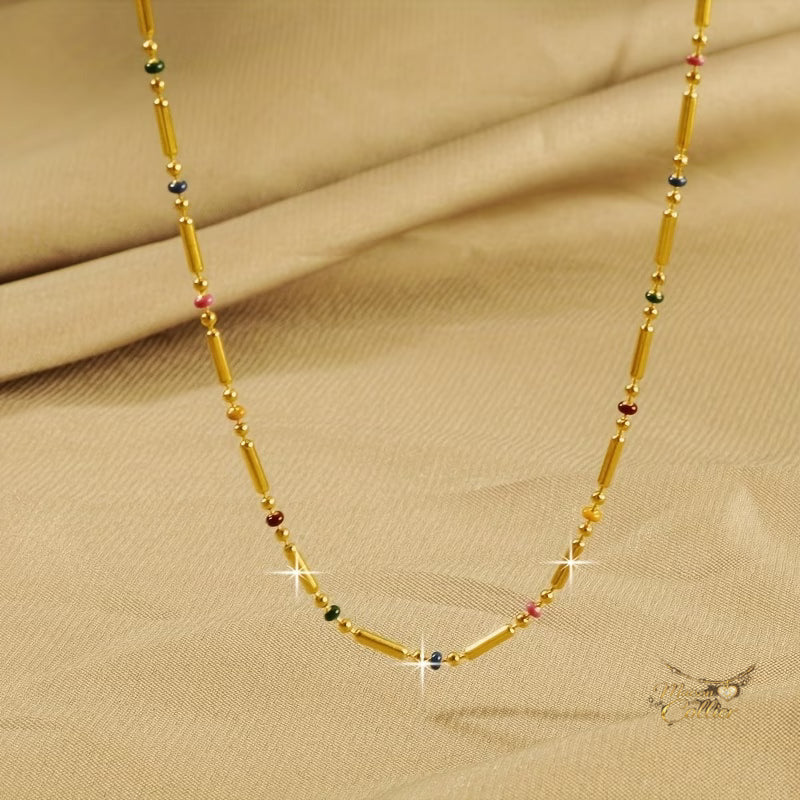 Collier Bohème Femme Perles Colorées avec logo Maison du Collier