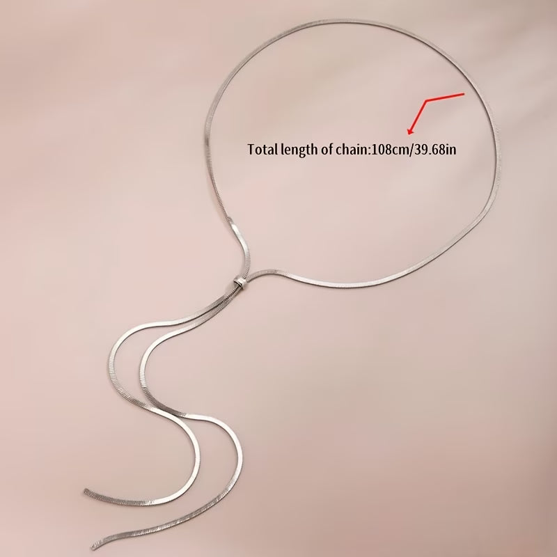 Collier en Y acier inoxydable femme - idée cadeau MAISON DU COLLIER DIMMENTION 