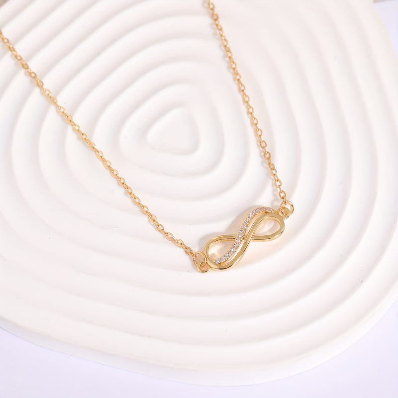 Collier infini or, vue de face pendentif - optimisé