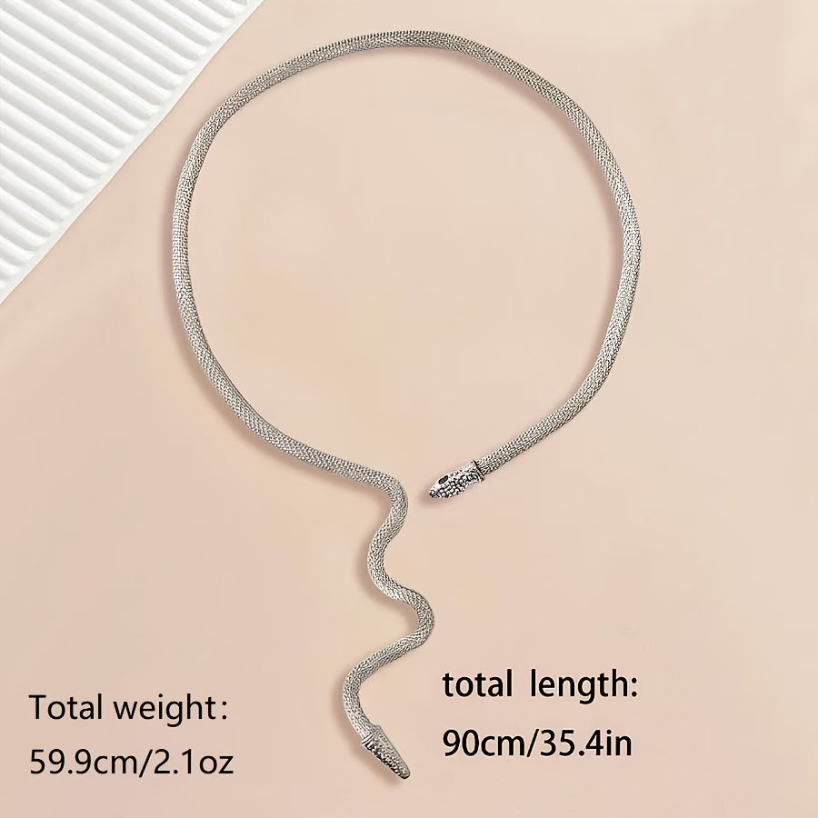 Collier serpent argenté idée cadeau femme - Maison du Collier DIMENTION