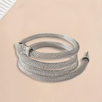 Collier serpent argenté détail chaîne femme