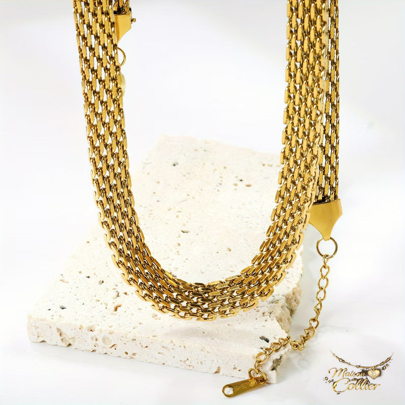 Collier Torsade Dorée — Collection Tendance – Maison du Collier