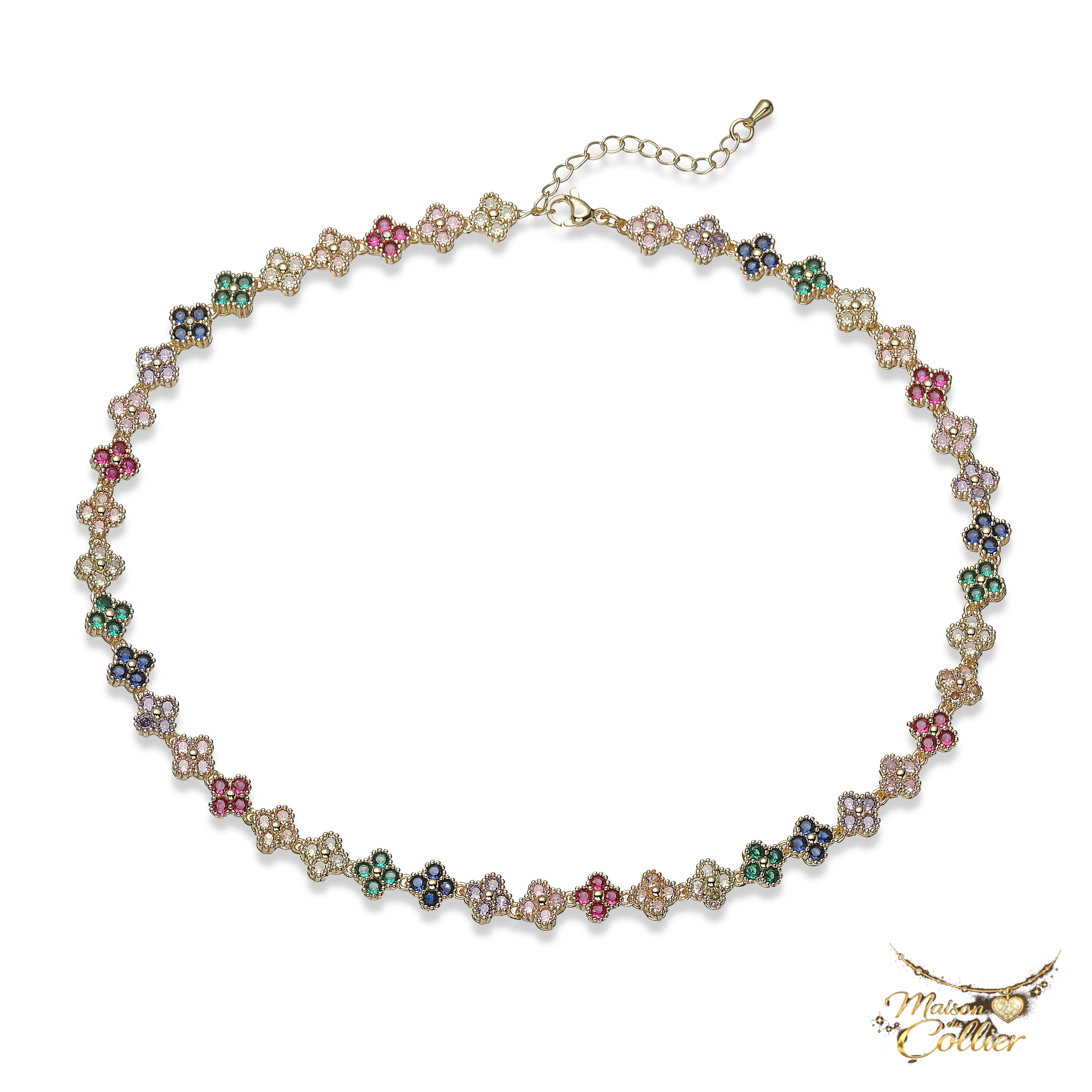 Collier Trèfle Nacre — Porte-Bonheur Multicolore – Maison du Collier