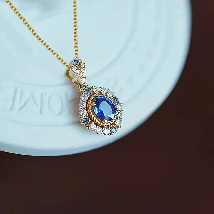 collier bleu amour maison du collier bleu detaille zoome