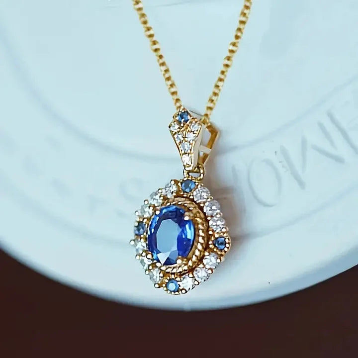 collier bleu amour maison du collier sur fon blanc zoome