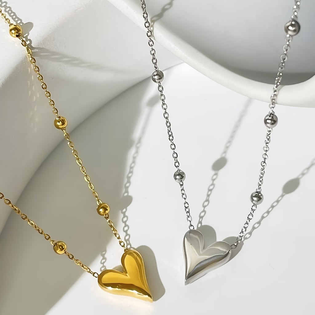 collier coeur femme dore porte decollete maison du collier