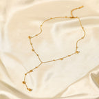 Collier Gland Doré — Chaîne en Y Billes